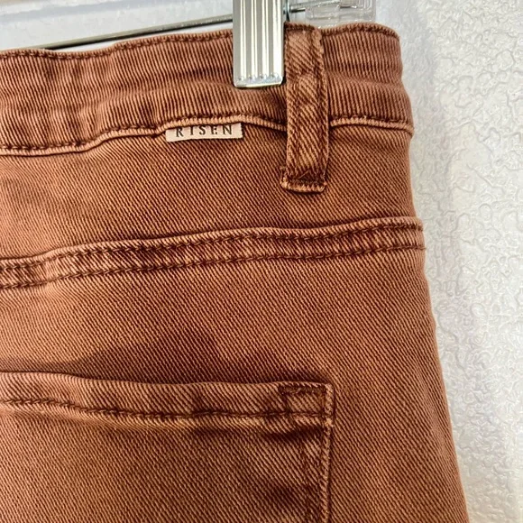 Risen “Utopia” High Waisted Distressed Hem Flare Jeans Size 13/31 - Picture 8 of 9